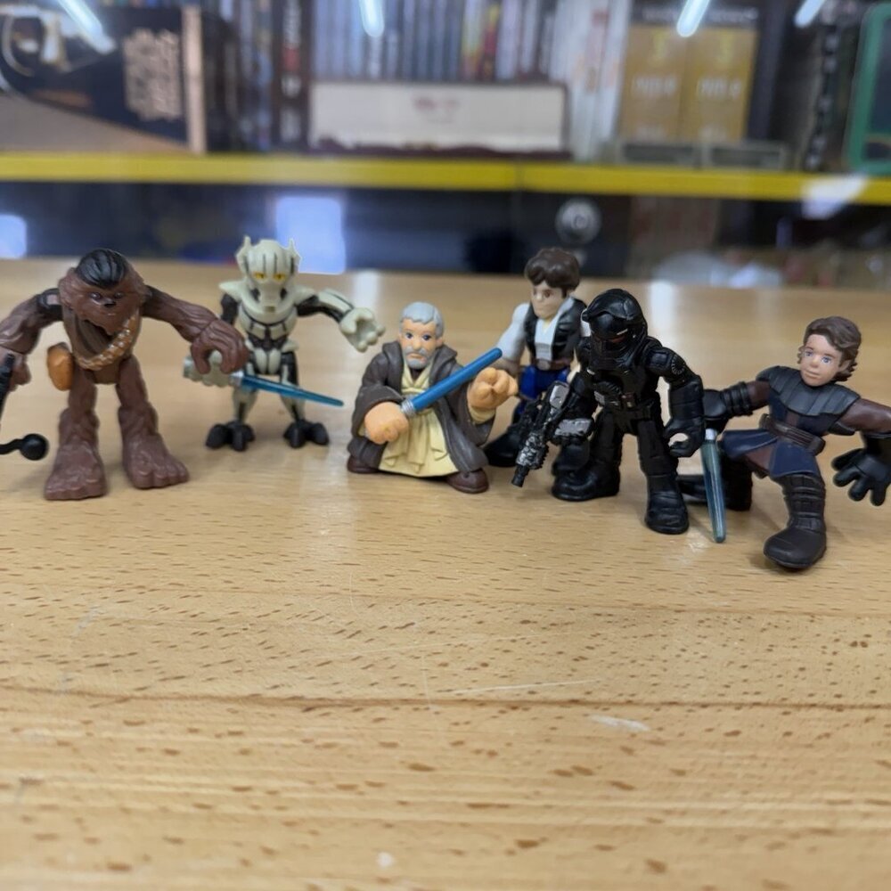 Star Wars Galactic Heroes Jedi Lot 6 Figures Hasbro *READ*